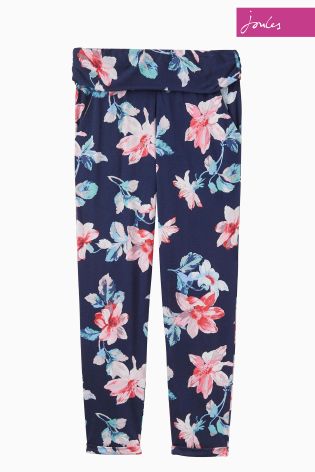 Joules Navy Estrella Dhalia Floral Tapered Pyjama Bottoms